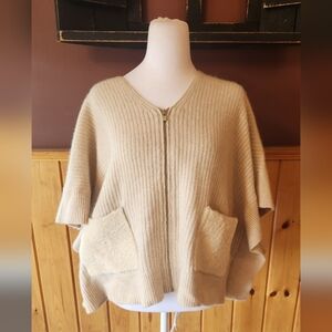 Club Monaco Cream Poncho Sweater